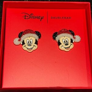 BaubleBar Disney Festive Mickey Christmas Earrings
